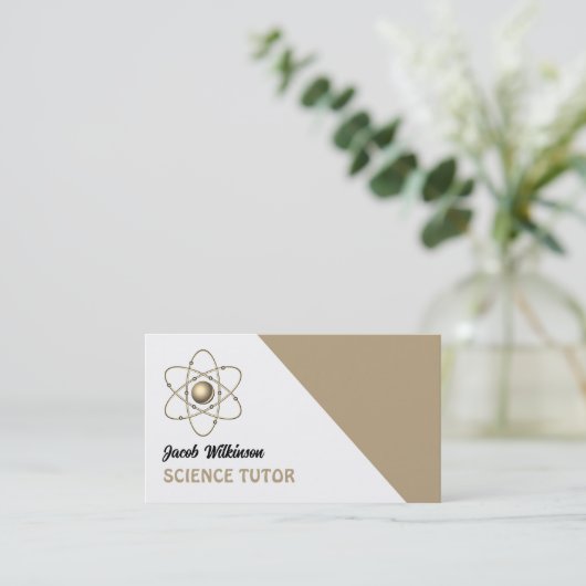 Atom Symbol、Science Tutor、先生 名刺 (スタンド正面)