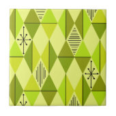 Atomic Age Art Diamonds Chartreuse タイル (正面)