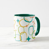 Atomic Age Mid-Century Retro Sparkle Coffee Mug マグカップ (正面右)