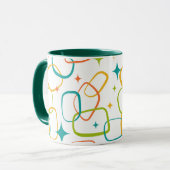 Atomic Age Mid-Century Retro Sparkle Coffee Mug マグカップ (正面左)