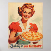 Atomic Age Print Funny Kitchen Wall Art Retro Prin ポスター (正面)