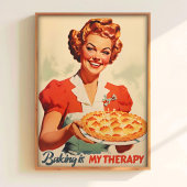Atomic Age Print Funny Kitchen Wall Art Retro Prin ポスター