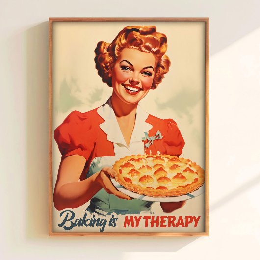 Atomic Age Print Funny Kitchen Wall Art Retro Prin ポスター