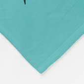 Atomic Age Starburst Planets Turquoise フリースブランケット (角)