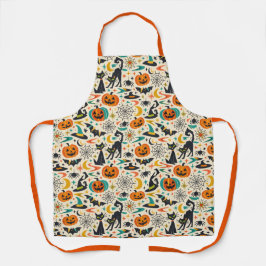 Atomic Black Cat Halloween エプロン