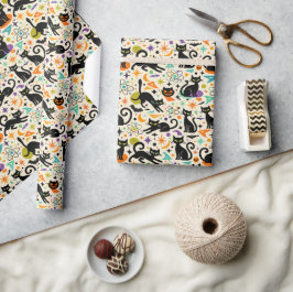 Atomic Black Cats Halloween ラッピングペーパー