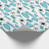 Atomic BlueとBlack on White Medium Scale ラッピングペーパー (角)