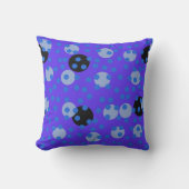 Atomic Blueberry - Retro Polka Dot Dream   クッション (正面)