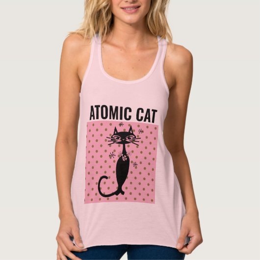 ATOMIC CATレトロ1950のTシャツ タンクトップ (正面)