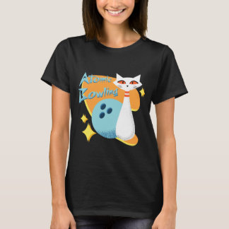 Atomic Cat in Mid-Century Modern Bowling Design Tシャツ