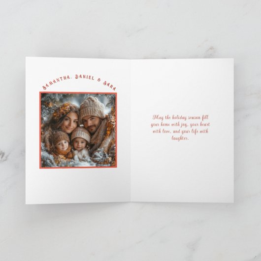 Atomic Cat Retro Sputnik Orange Black Turquoise カード (内部)