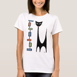 Atomic Cat with Mod Rectangles 1 Tシャツ