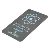 Atomic Chalkboard Save the Date Magnet, Blue マグネット (左側)