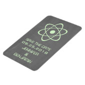 Atomic Chalkboard Save the Date Magnet, Green マグネット (左側)