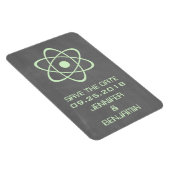 Atomic Chalkboard Save the Date Magnet, Green マグネット (右側)
