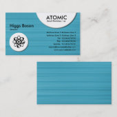 Atomic Circles – 淡い青ブラシ仕上げテクスチャ 名刺 (正面/裏面)