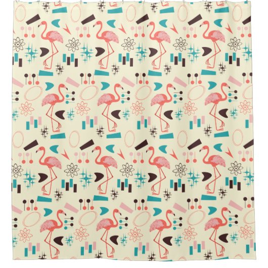 Atomic Flamingo シャワーカーテン (正面)