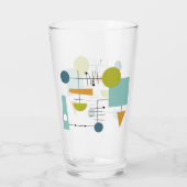 Atomic Flow Chart Geometric Shapes Mid Century タンブラーグラス (裏面)