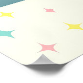 Atomic Futuristic Big Fins Coupe Car ポスター (角)