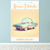 Atomic Futuristic Bubble Blaster Car キャンバスプリント (インサイチュ (ウッドフロア))