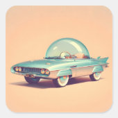 Atomic Futuristic Bubble Blaster Car スクエアシール (正面)