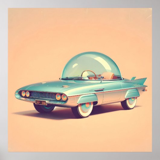 Atomic Futuristic Bubble Blaster Car ポスター (正面)