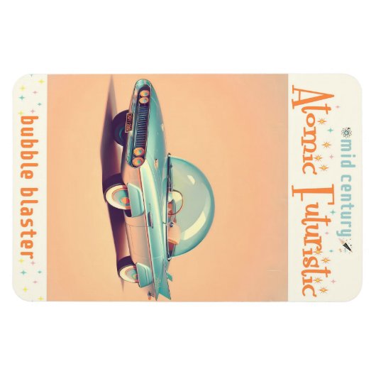 Atomic Futuristic Bubble Blaster Car マグネット (横)