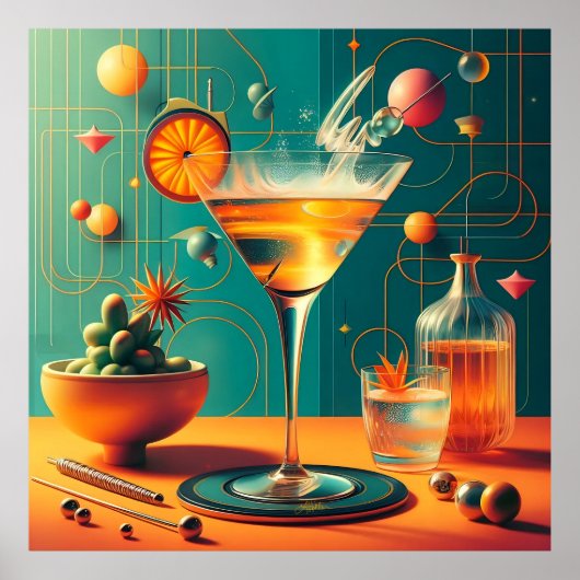 Atomic Futuristic Cosmic Storm Martini ポスター (正面)