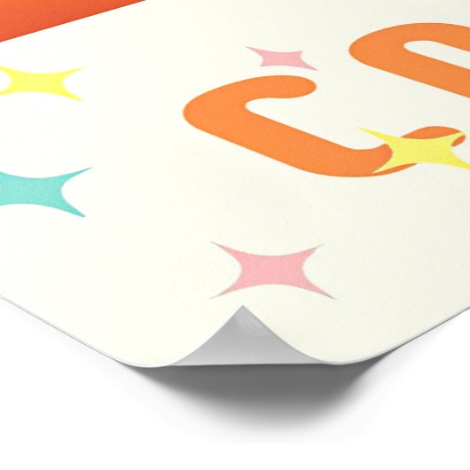 Atomic Futuristic Cosmic Storm Martini ポスター (角)