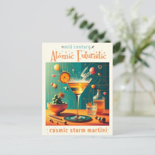 Atomic Futuristic Cosmic Storm Martini ポストカード (スタンド正面)