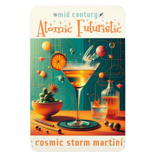 Atomic Futuristic Cosmic Storm Martini マグネット (縦)