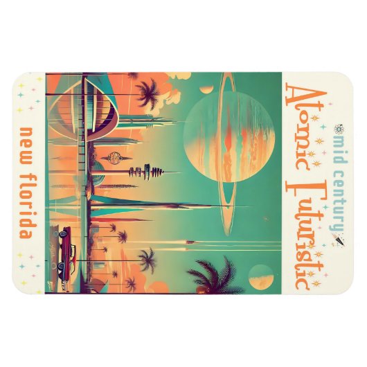 Atomic Futuristic New Florida マグネット (横)