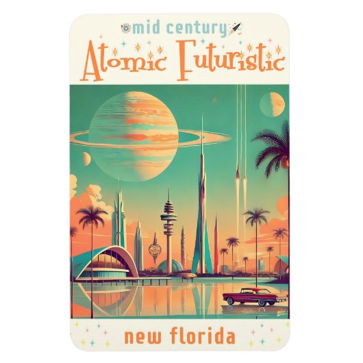 Atomic Futuristic New Florida マグネット (縦)