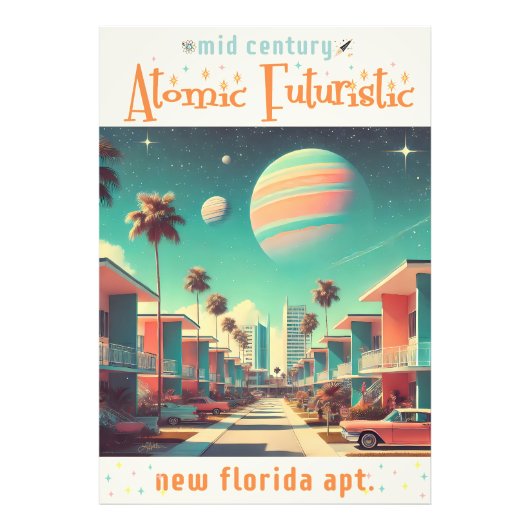 Atomic Futuristic New Florida Apartments フォトプリント (正面)