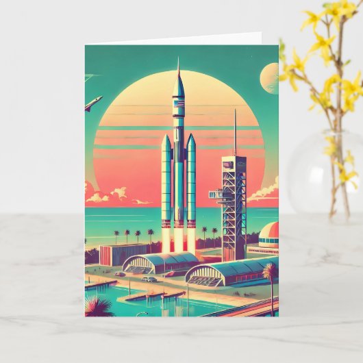 Atomic Futuristic New Florida Launch Site カード (黄色い花)