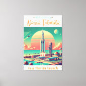 Atomic Futuristic New Florida Launch Site キャンバスプリント (正面)