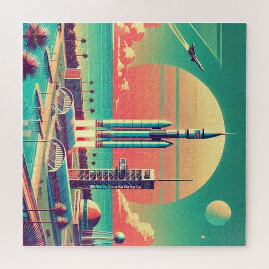Atomic Futuristic New Florida Launch Site ジグソーパズル (横)