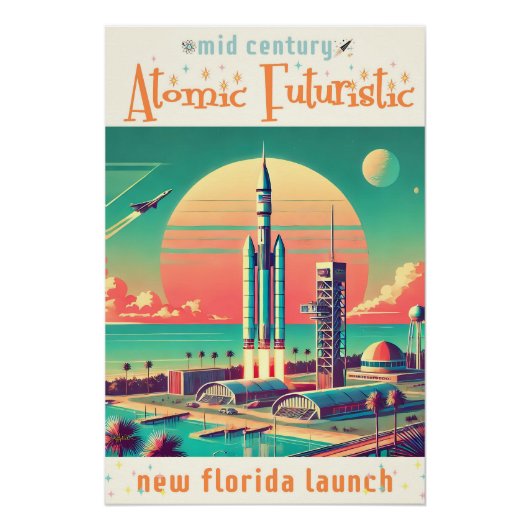 Atomic Futuristic New Florida Launch Site ポスター (正面)