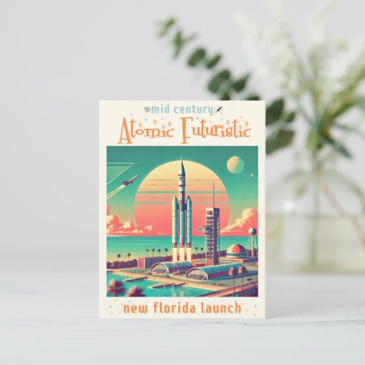 Atomic Futuristic New Florida Launch Site ポストカード (スタンド正面)