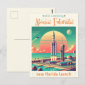 Atomic Futuristic New Florida Launch Site ポストカード (正面/裏面)
