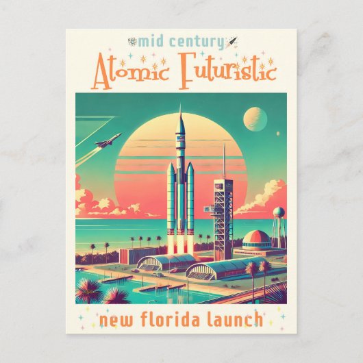 Atomic Futuristic New Florida Launch Site ポストカード (正面)