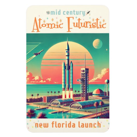 Atomic Futuristic New Florida Launch Site マグネット (縦)