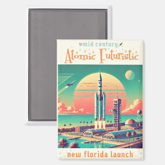 Atomic Futuristic New Florida Launch Site マグネット (正面/裏面)