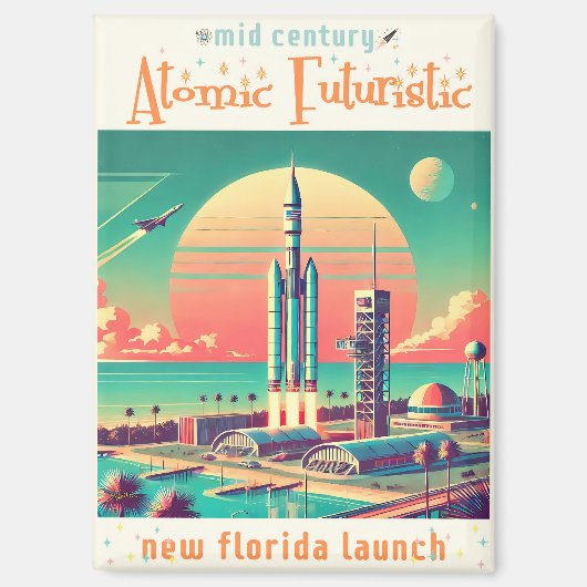 Atomic Futuristic New Florida Launch Site マグネット (正面)