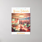 Atomic Futuristic Penthouse Apartment キャンバスプリント (正面)