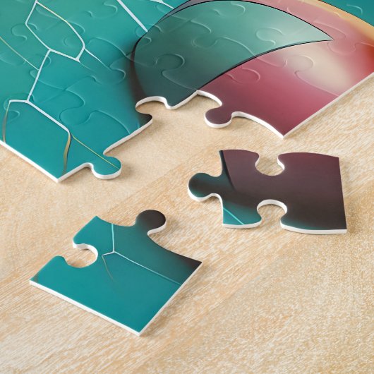 Atomic Futuristic Retro Florida Lounge ジグソーパズル (側面)