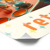 Atomic Futuristic Retro Florida Lounge ポスター (コーナー)