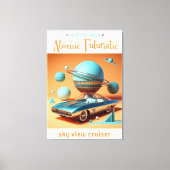 Atomic Futuristic Sky View Cruiser Car  キャンバスプリント (正面)