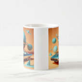 Atomic Futuristic Sky View Cruiser Car  コーヒーマグカップ (中央)