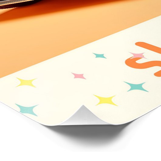 Atomic Futuristic Sky View Cruiser Car  ポスター (コーナー)